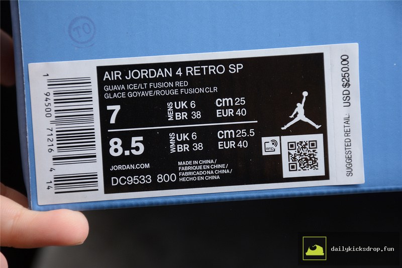 Air Jordan 4 Retro SP x Union LA "Guava Ice"