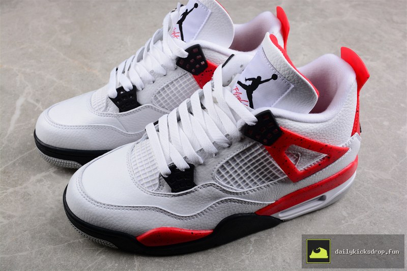 Jordan Air Jordan 4 "Red Cement" White on-foot review