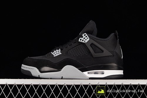 Jordan Air Jordan 4 Retro SE Black Canvas "Black and Light Steel" Black/Light Steel Grey/White/Fire Red on-foot review