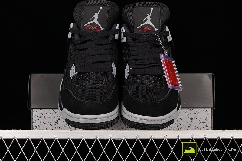 Air Jordan 4 Retro SE Black Canvas "Black and Light Steel" (12)