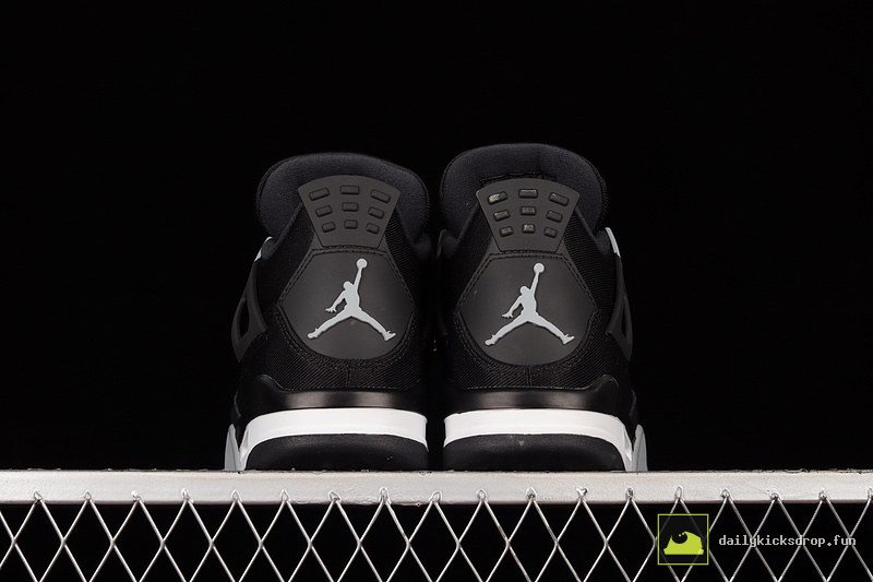 Air Jordan 4 Retro SE Black Canvas "Black and Light Steel" (13)