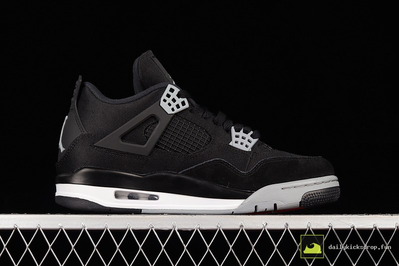 Air Jordan 4 Retro SE Black Canvas "Black and Light Steel" (15)